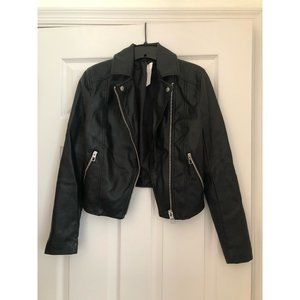 H&M Black Leather Biker Jacket